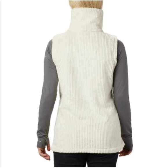 NWT Womens XL COLUMBIA Fire Side Sherpa Vest Chalk - Picture 10 of 10